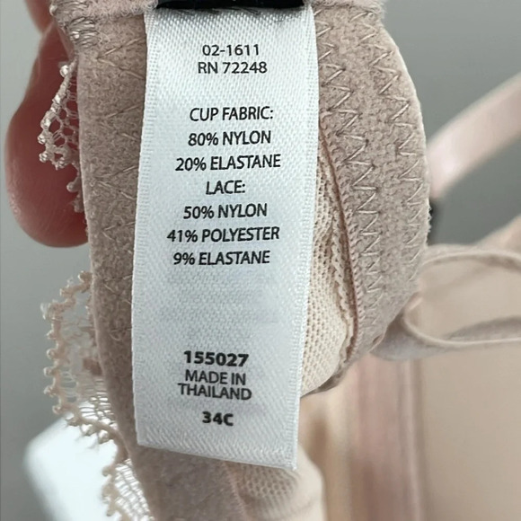 Paramour Loulou Bra Women's 34C Blush Pink NWT Multi-Way Push Up Underwire - Picture 12 of 12